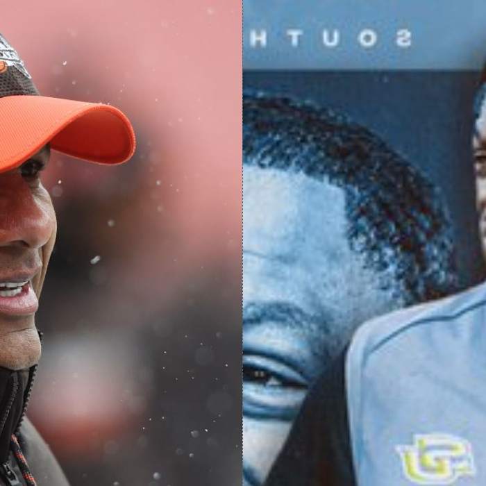 Hue Jackson and Eric Dooley